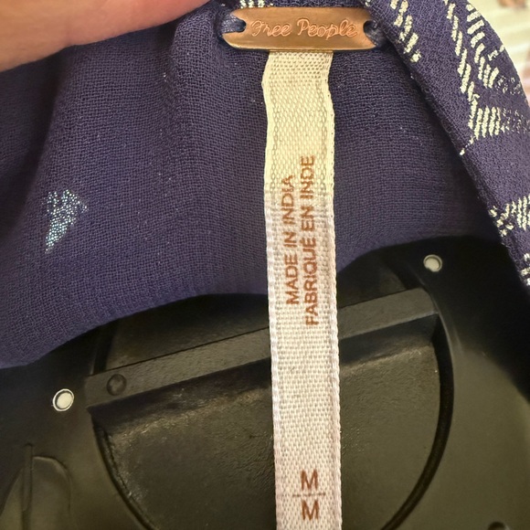 Free People Navy & Silver Patterned Mini Dress - Picture 4 of 5